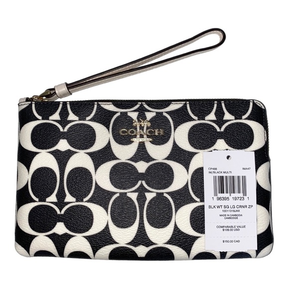 Coach Large Zip Signature Wristlet - Picture 4 of 8